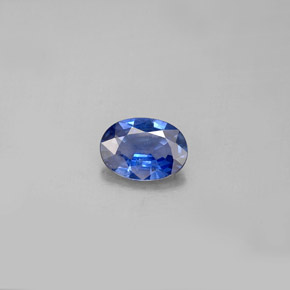 Safira azul natural 0,77ct, corte oval, VS