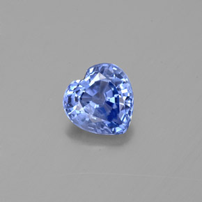 Safira azul natural 0,92ct, formato de coração, VS-SI