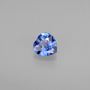 Safira azul natural 0,39ct, formato de coração, VS
