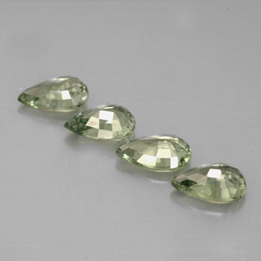 Pedras preciosas de safira verde natural de  ct, formato de pêra, VS