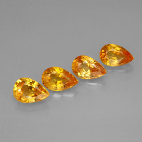 Pedras preciosas de safira amarelo natural de  ct, formato de pêra, VS