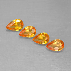 Pedras preciosas de safira ouro natural de  ct, formato de pêra, VS