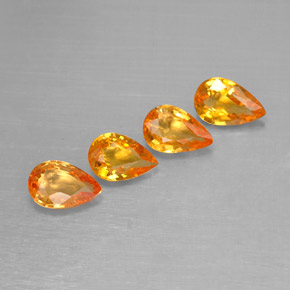 Pedras preciosas de safira ouro natural de  ct, formato de pêra, VS