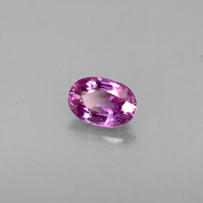 Safira violeta natural 0,69ct, corte oval, VVS