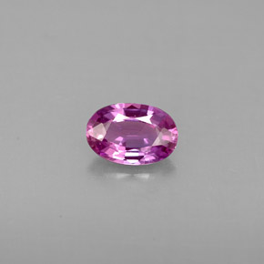 Safira roxo natural 0,60ct, corte oval, VVS-VS