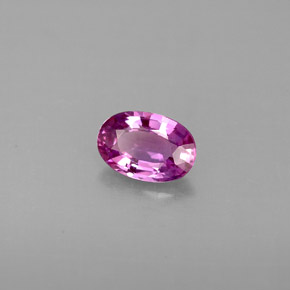 Safira roxo natural 0,60ct, corte oval, VVS-VS