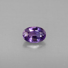 Safira violeta natural 0,67ct, corte oval, VS