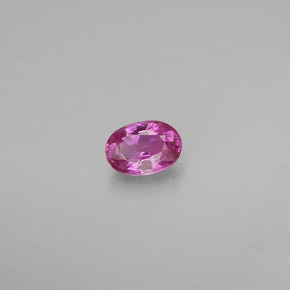 Safira rosa natural 0,57ct, corte oval, VVS-VS