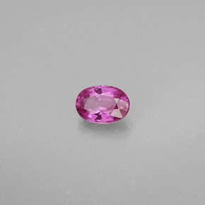 Safira rosa natural 0,57ct, corte oval, VVS-VS