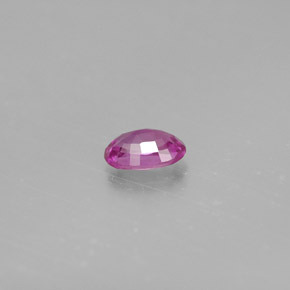 Safira rosa natural 0,57ct, corte oval, VVS-VS