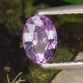 Safira violeta natural 0,60ct, corte oval, VVS-VS