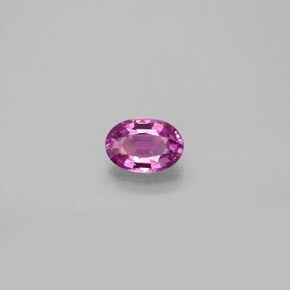 Safira rosa natural 0,58ct, corte oval, VVS-VS