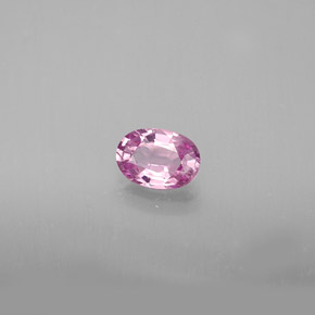 Safira rosa natural 0,56ct, corte oval, VVS-VS