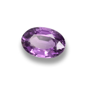 Safira violeta natural 0,59ct, corte oval, VS