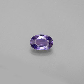 Safira violeta natural 0,54ct, corte oval, VS