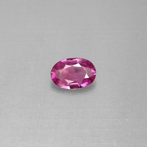 Safira roxo natural 0,53ct, corte oval, VVS-VS