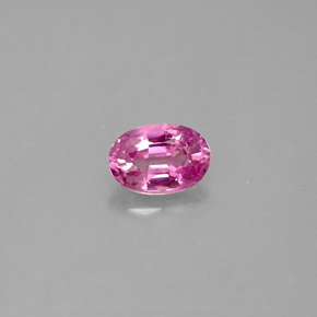 Safira rosa natural 0,59ct, corte oval, VS
