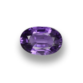 Safira violeta natural 0,52ct, corte oval, VS