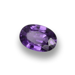 Safira violeta natural 0,52ct, corte oval, VS