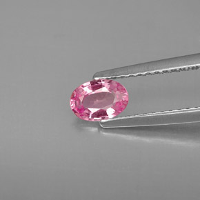 Safira rosa natural 0,53ct, corte oval, VS