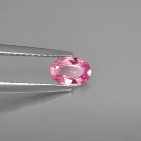 Safira rosa natural 0,53ct, corte oval, VS