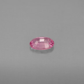 Safira rosa natural 0,53ct, corte oval, VS