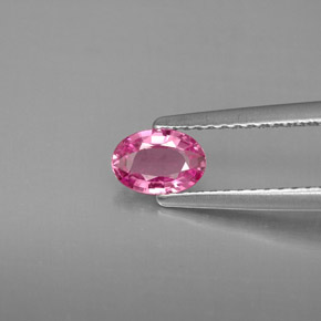 Safira rosa natural 0,52ct, corte oval, VS