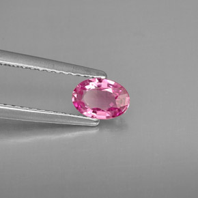 Safira rosa natural 0,52ct, corte oval, VS
