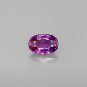 Safira violeta natural 0,60ct, corte oval, VS-SI