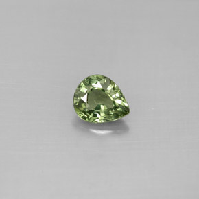 Safira Verde Natural 0.77ct, Formato de pêra, VS