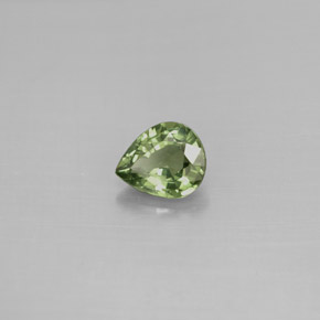 Safira Verde Natural 0.77ct, Formato de pêra, VS