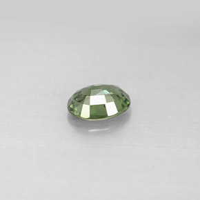 Safira verde natural 0,76ct, corte oval, VS