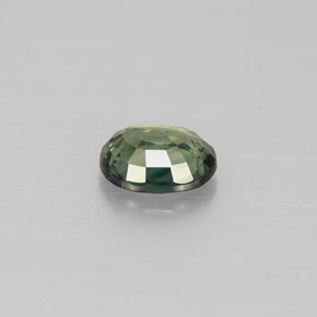 Safira verde natural 0,78ct, corte oval, VS