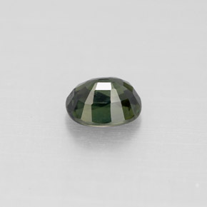 Safira verde natural 0,88ct, corte oval, VS