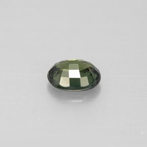 Safira verde natural 0,78ct, corte oval, VS