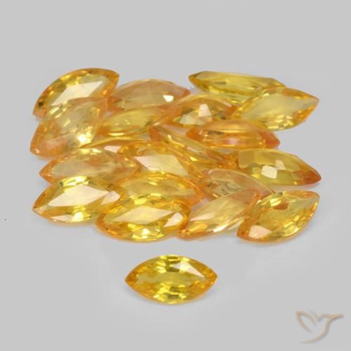 3.18ctw Natural Dourado médio Safira, Marquesa, VVS-VS