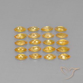 Pedras preciosas de safira amarelo natural de 3,90 ct, marquise, VVS-VS