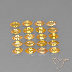 Pedras preciosas de safira amarelo natural de 3,90 ct, marquise, VVS-VS