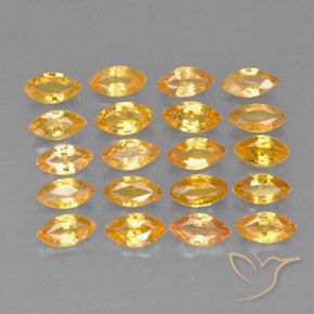 Pedras preciosas de safira amarelo natural de 3,90 ct, marquise, VVS-VS