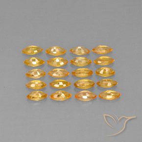 Pedras preciosas de safira amarelo natural de 3,90 ct, marquise, VVS-VS