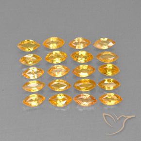 Pedras preciosas de safira amarelo natural de 3,67 ct, marquise, VVS-VS