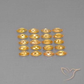 Pedras preciosas de safira amarelo natural de 3,67 ct, marquise, VVS-VS