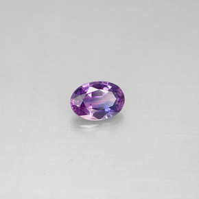 Safira violeta natural 0,52ct, corte oval, VVS
