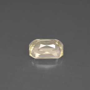 Safira amarelo natural 1,40ct, corte esmeralda, VS