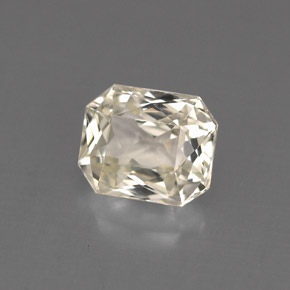 Safira amarelo natural 1,60ct, corte esmeralda, VVS-VS