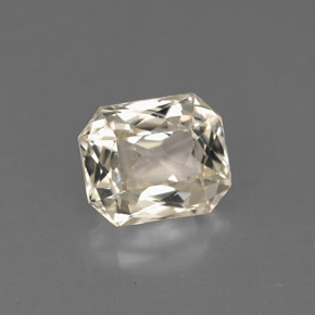 Safira amarelo natural 1,60ct, corte esmeralda, VVS-VS