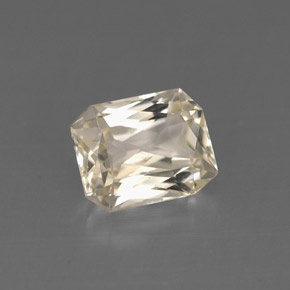Safira amarelo natural 1,34ct, corte esmeralda, VVS-VS