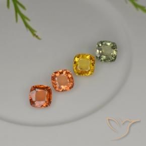 Pedras preciosas de safira multicolorido natural de 2,28 ct, almofada cortada, VS