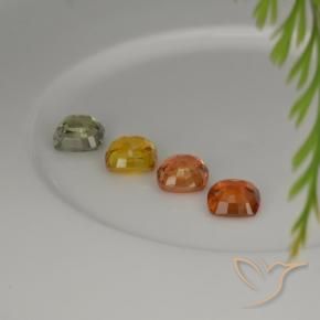 Pedras preciosas de safira multicolorido natural de 2,28 ct, almofada cortada, VS