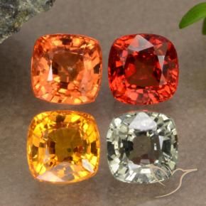 Pedras preciosas de safira multicolorido natural de 2,26 ct, almofada cortada, VS